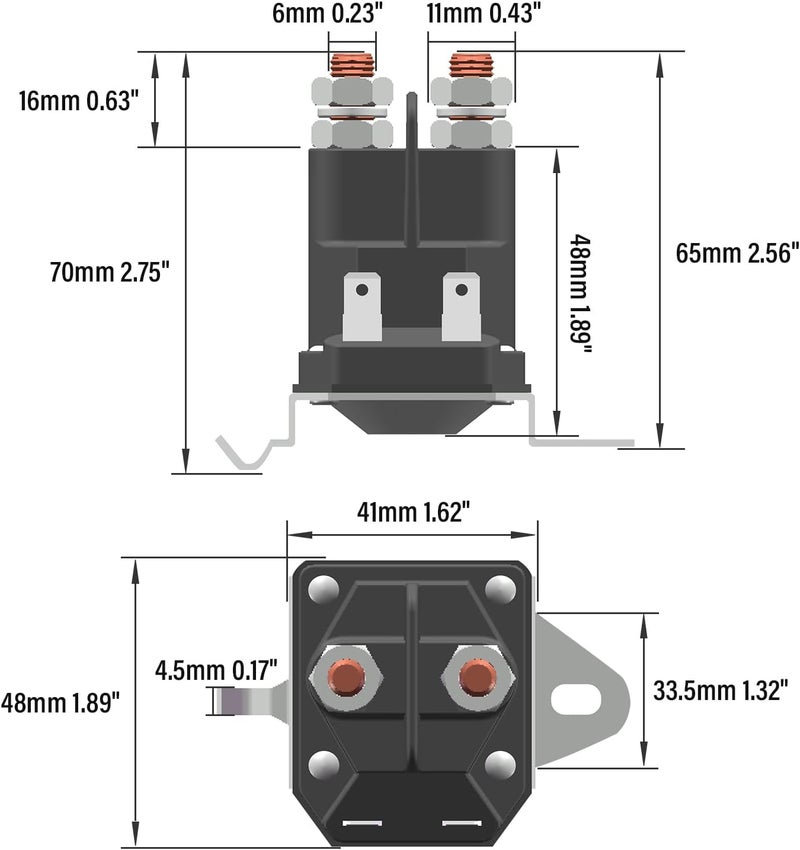 JTAREA Starter Solenoid 192507 Replacement for Craftsman Riding Lawn Mower Husqvarna Trombetta Lawnmower Parts 532192507 582042802 582042801 435-325 Tractor LT2000 YS4500 21546294 705055 - Image 2